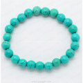 8MM Turquoise round beads bracelet brilliant fashion bangles